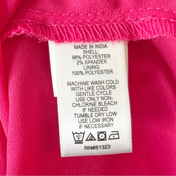 NWT CeCe Floral Sleeveless Tiered Ruffle Knee Length Dress Pink Orange Size XL - Picture 8 of 8